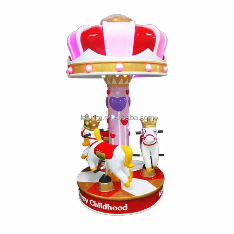 Carousel Ride Manufacturer - Factory Sale Indoor Mini 3 Players Carousel