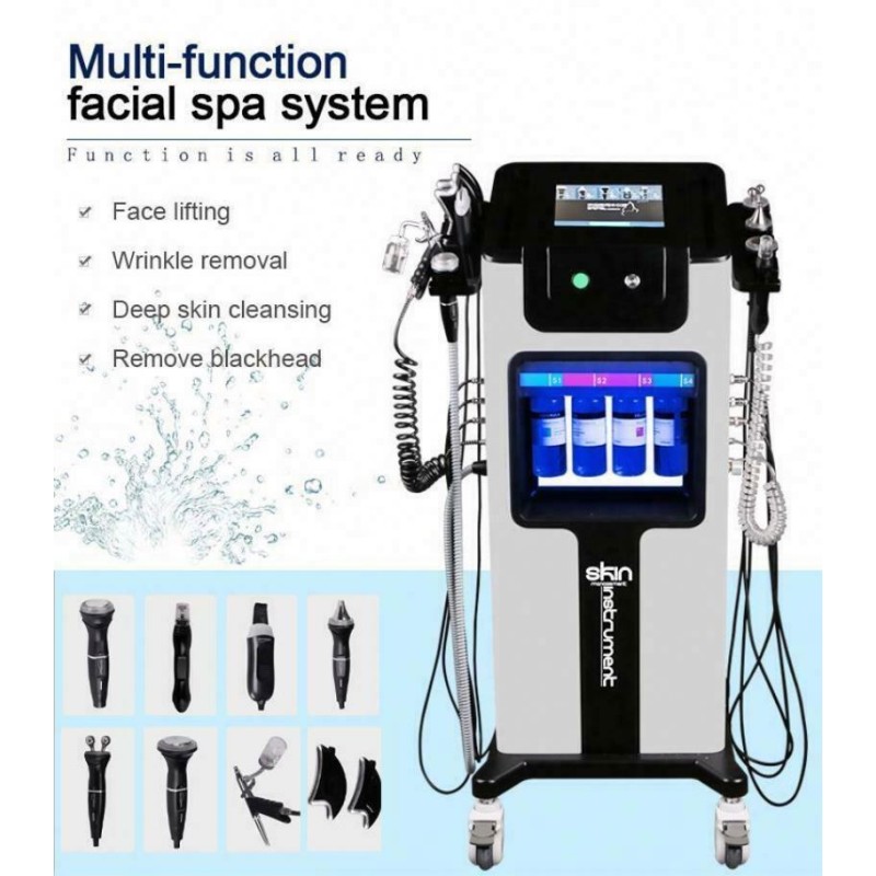8 in 1 Wrinkle Remover Device Diamond Spa Facial Micro Jet Skin Peeling HydroDermabrasion Machine