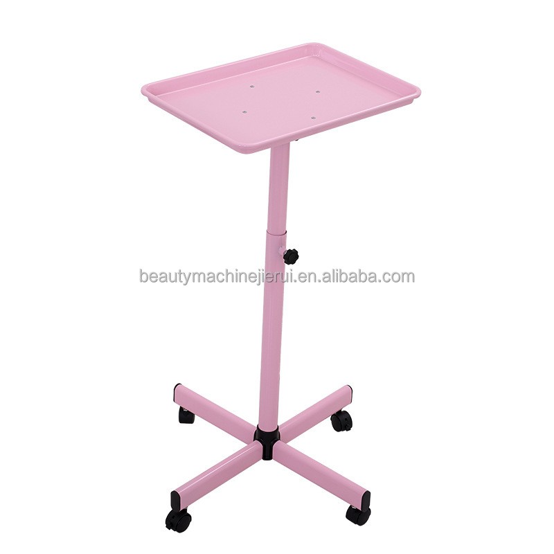 Wholesale  Hair Barber Salon Furniture Tattoo Tray Cart with Wheels Height Adjustable with Wheels Salon Storage Tool Cart