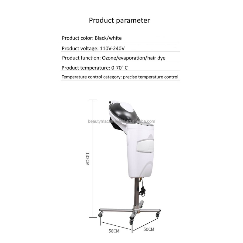 Hair Salon Equipment Micro Mist Professional LED Lights Hair Spa Steamer