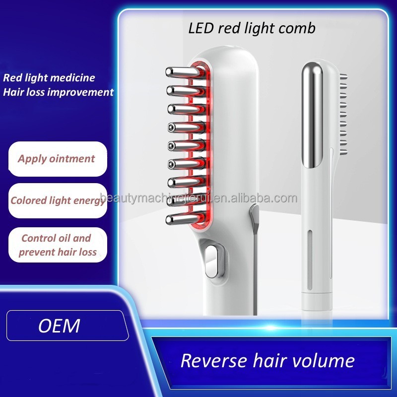 High-frequency Treatment Scalp Massage Brush Device Therapy Red Led Electric Infrared Hair Regrowth Comb