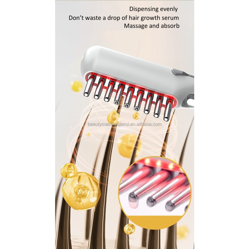 High-frequency Treatment Scalp Massage Brush Device Therapy Red Led Electric Infrared Hair Regrowth Comb