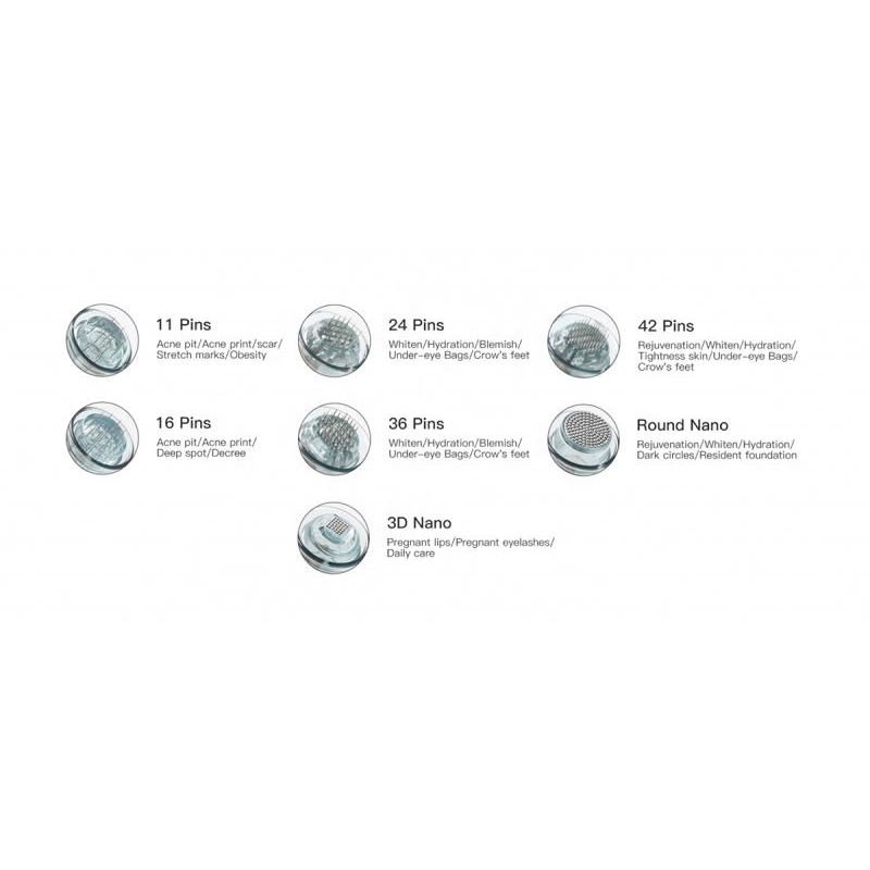 Dr Pen M8 Microneedling Pen Size Stainless Steel Nano Needle Cartridges for Permanent Makeup & Eyebrow Application