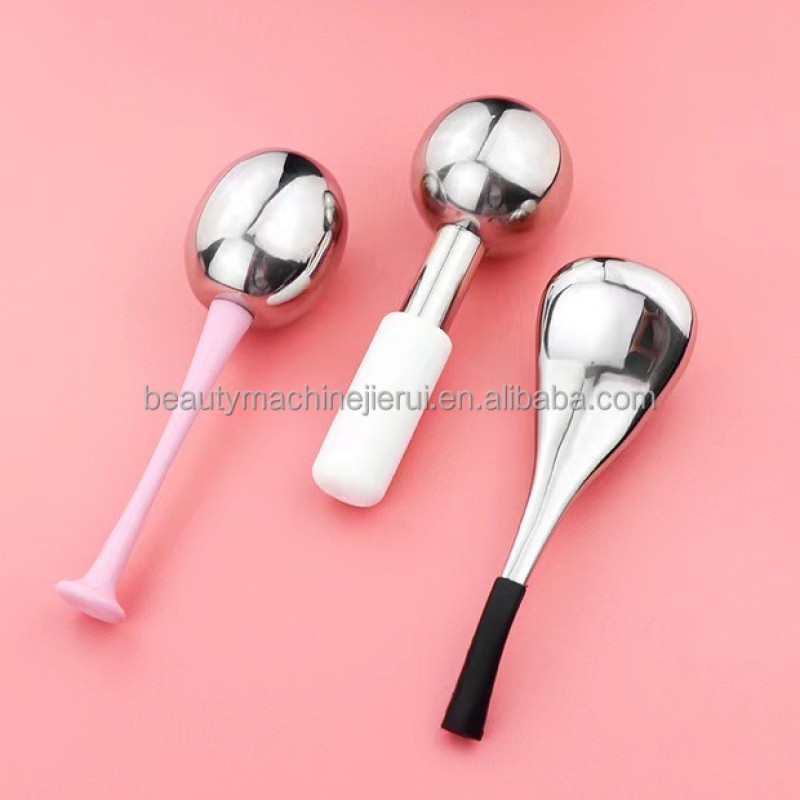 Beauty Skin Care Rejuvenation Cooling Facial Massager Stainless Steel Ice Globes