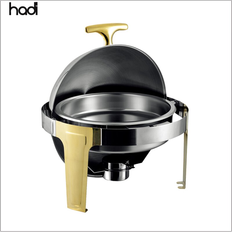 Chafing Dish Manufacturer - Wholesale Wedding Round Steel Gold Color