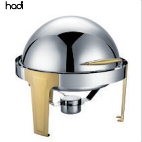 Chafing Dish Manufacturer - Wholesale Wedding Round Steel Gold Color