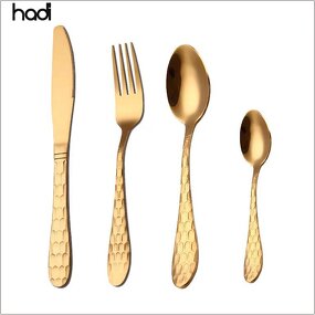 Cutlery Set Manufacturer - Luxury 18/10 Gold Plating 304 Stainless Steel