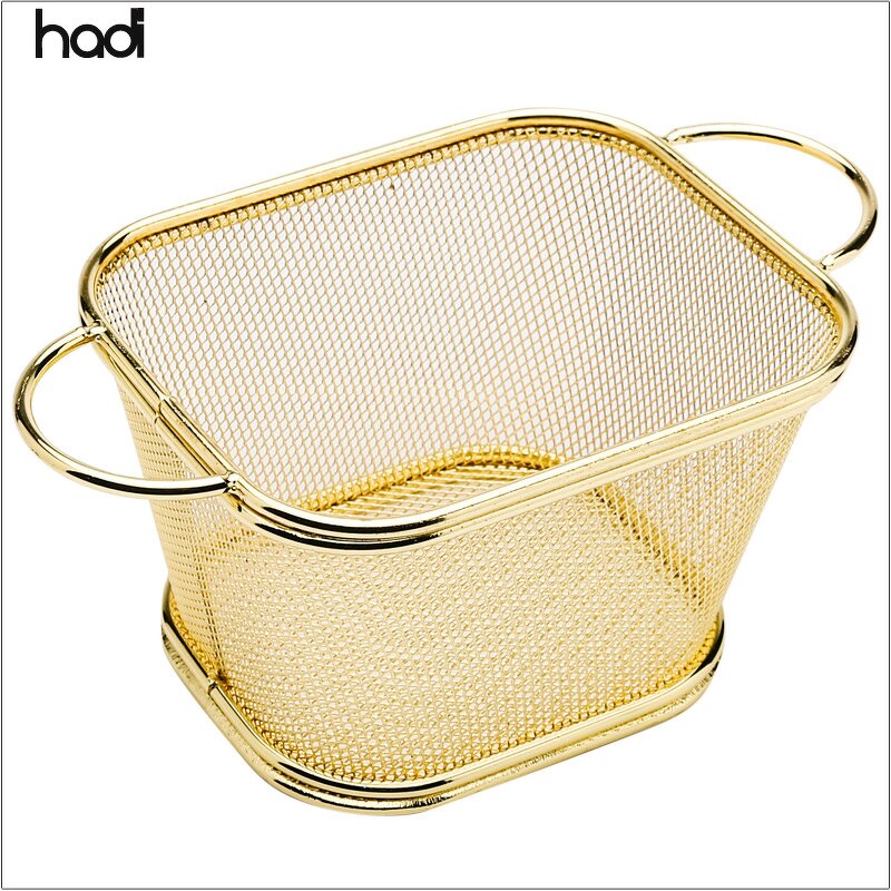 French Fries Basket Manufacturer - Mini Rose Gold Serving Basket Utensil