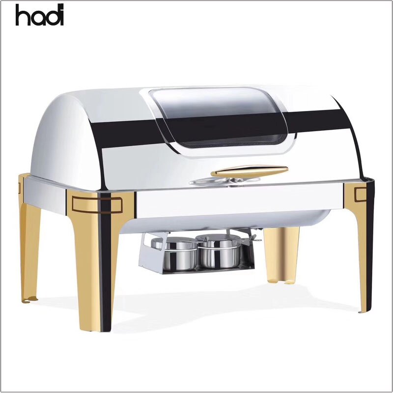 Chafing Dish Manufacturer - Gold 9L Rectangular Stainless Steel Chafer
