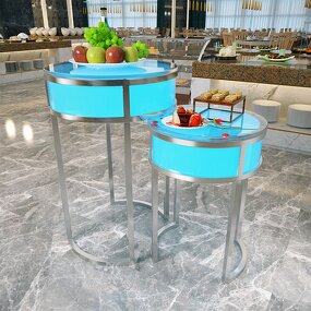 Buffet Table Manufacturer - Wholesale Acrylic Lighted Round Foldable
