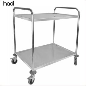 Food Trolley Manufacturer - HADI Commercial 2-Tier Foldable Mobile