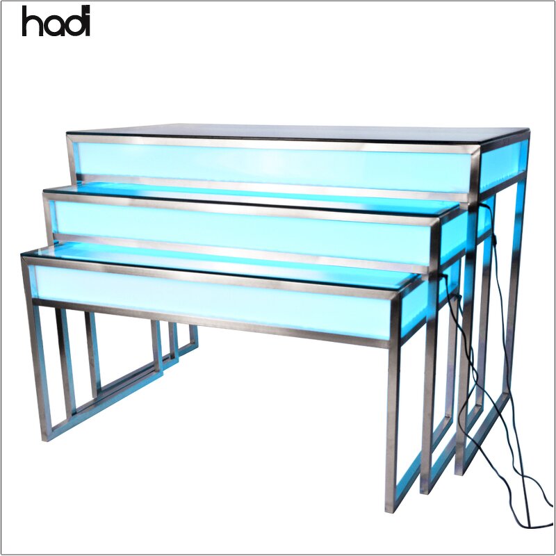 Buffet Table Manufacturer - Guangzhou Acrylic Wood Round Folding LED