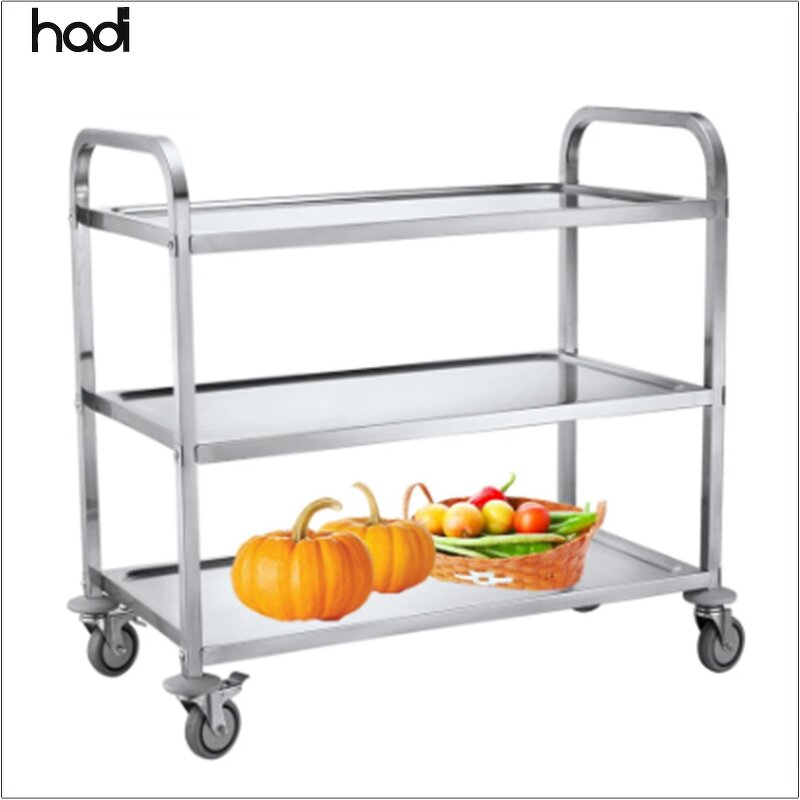 Kitchen Serving Cart Manufacturer - Commercial Stainless Steel Folding Cart