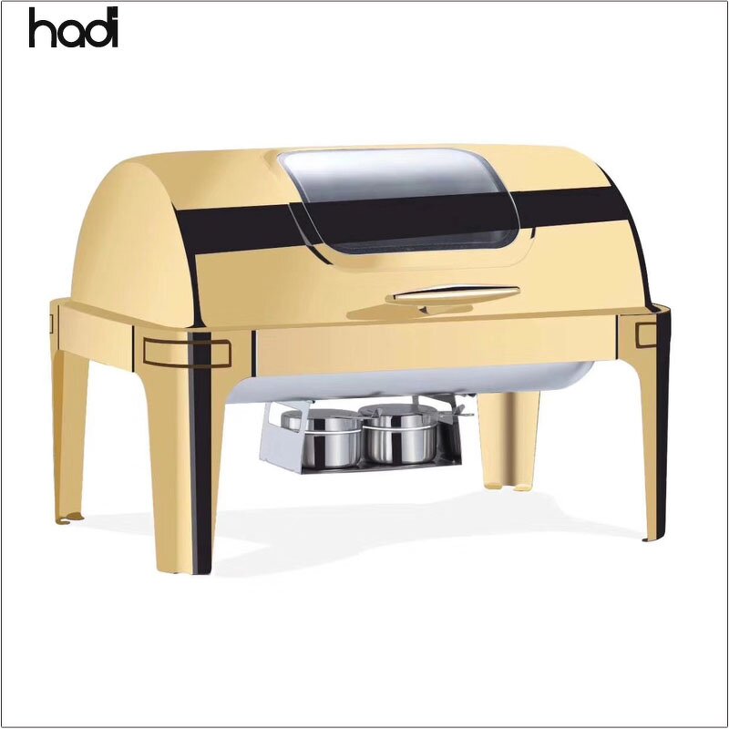 Chafing Dish Manufacturer - Hotels Gold Chaffing with Roll Top Fuel