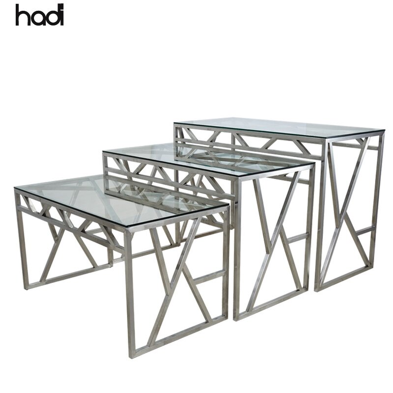 Buffet Table Manufacturer - HD Stainless Steel Rectangular Glass Top