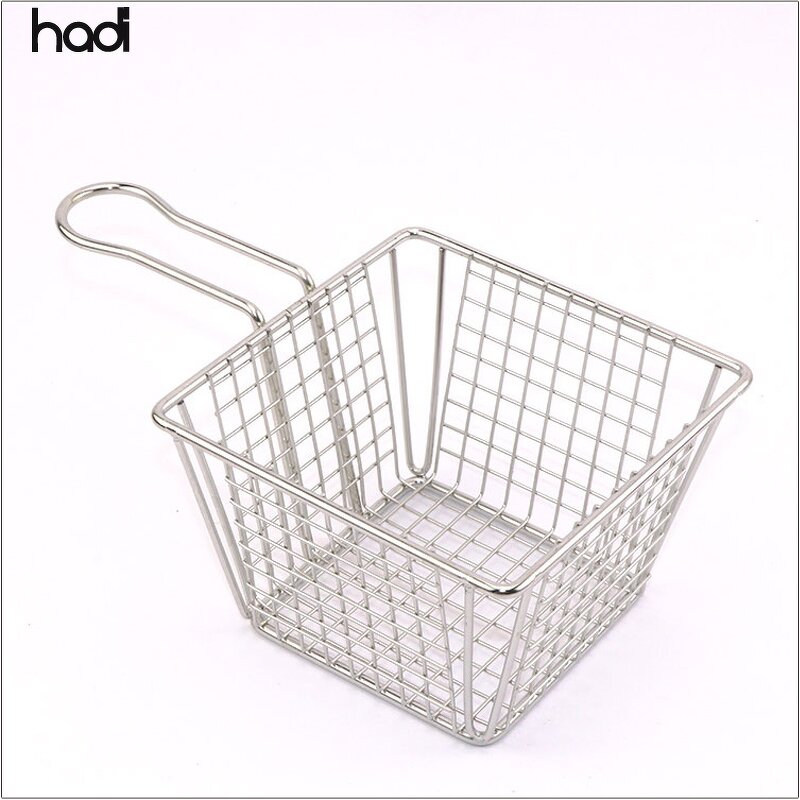 Bread Basket Manufacturer - Stainless Steel Square French Fries Holder
