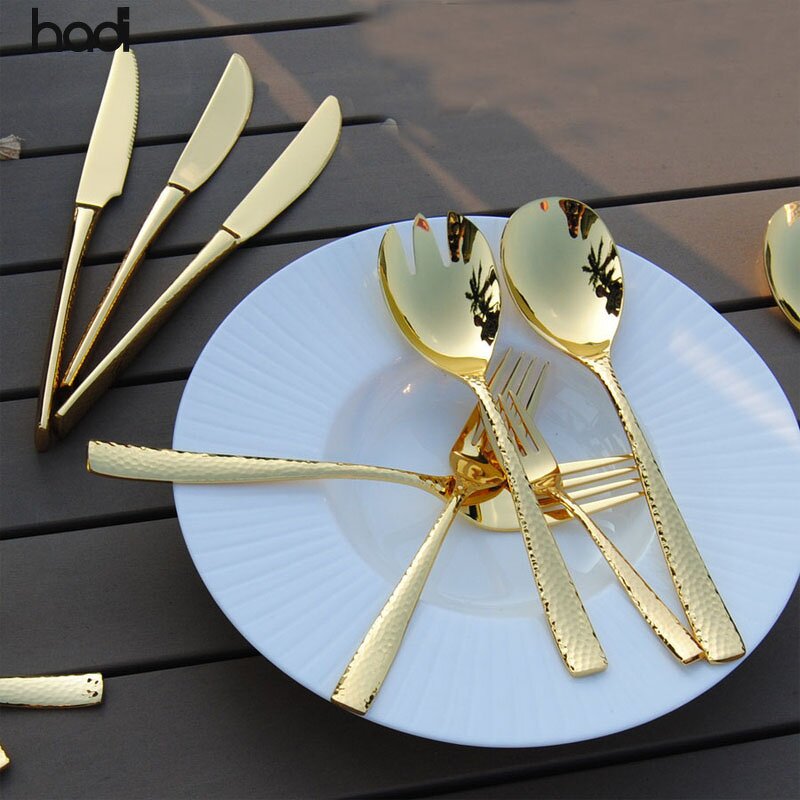 Cutlery Set Manufacturer - Luxury 18/10 Gold Plating 304 Stainless Steel