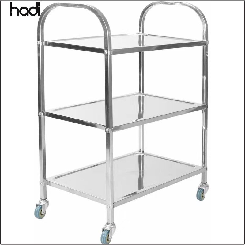 Food Trolley Manufacturer - HADI Commercial 2-Tier Foldable Mobile