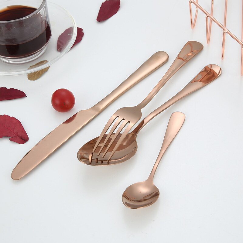 Flatware Set Manufacturer - Matte Black Baroque 304 Stainless Steel Set