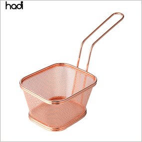 French Fries Basket Manufacturer - Luxury Rose Gold Buffet Display Rack