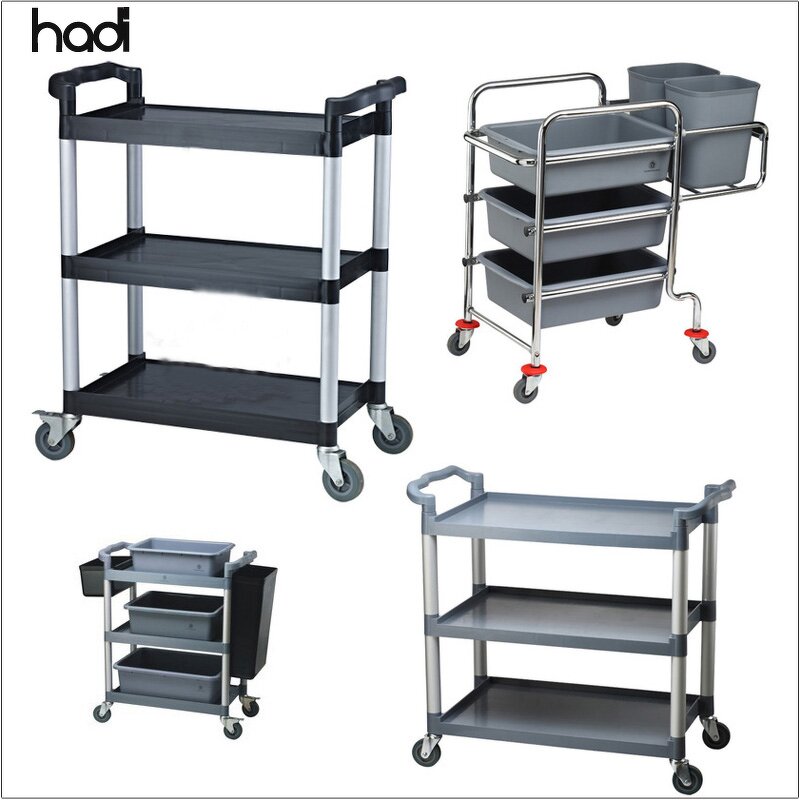 Serving Trolley Manufacturer - Commercial Luxury 2 Tier Food Transport