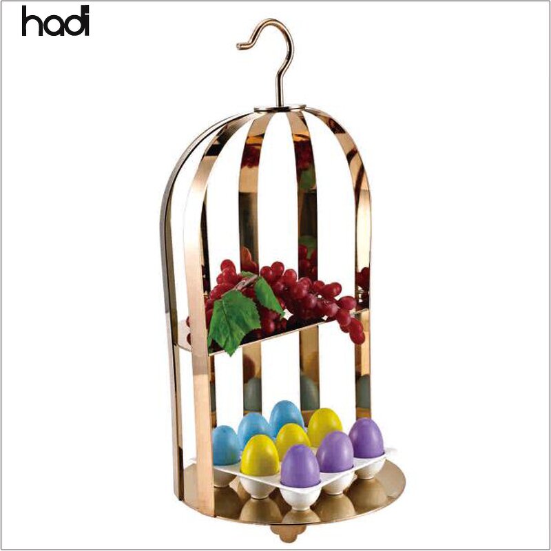 Dessert Display Stand Manufacturer - Fancy Stainless Steel Bird Cage
