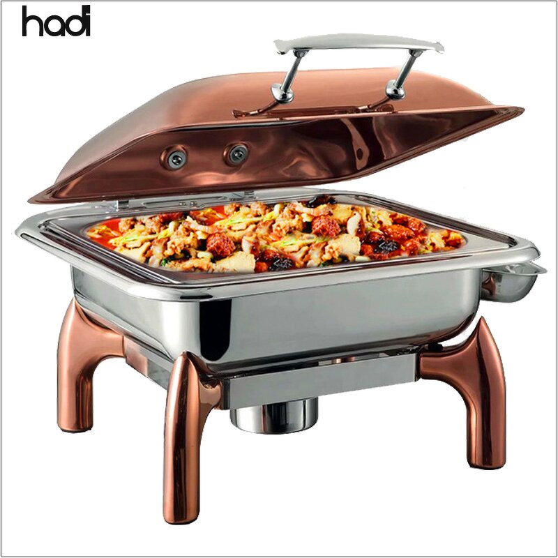 Chafing Dish Manufacturer - Professional 6-Liter Deluxe Heater Golden