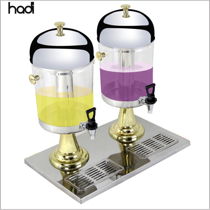 Beverage Dispenser Manufacturer - Luxury Golden Carbonated 2 Tanks Hot Cold