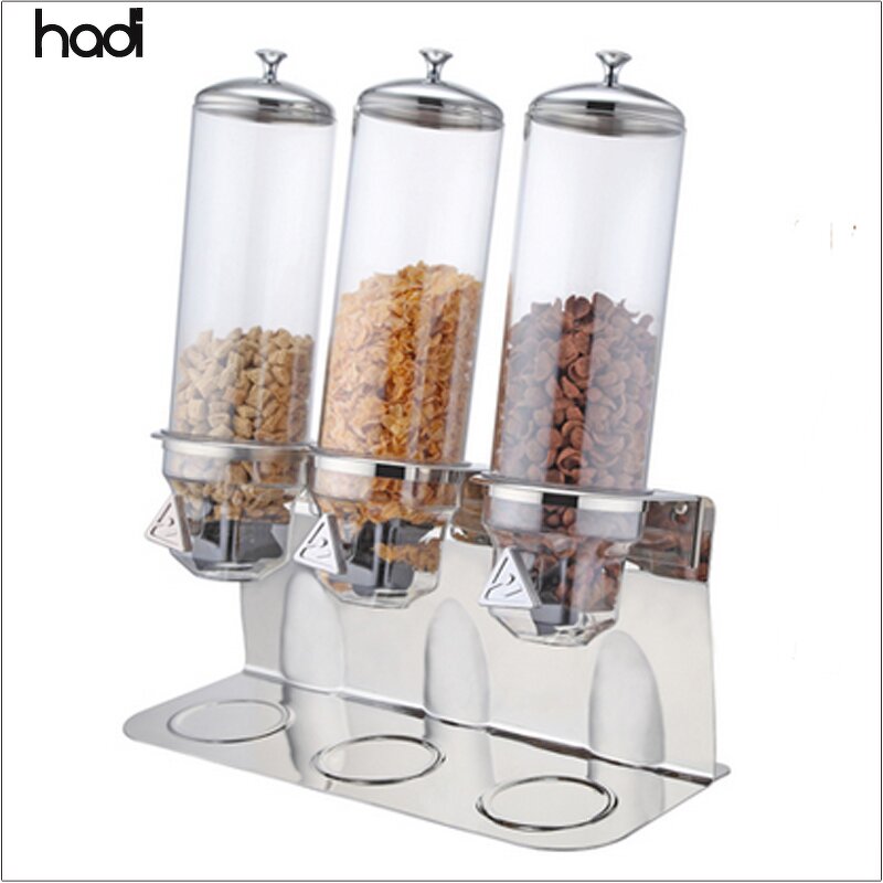 Cereal Dispenser Manufacturer - Stainless Steel Acrylic Bulk Triple