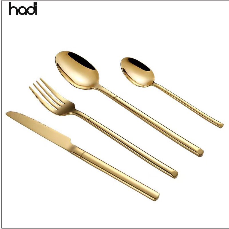 Cutlery Set Manufacturer - Free Customized Logo Gold Stainless Steel