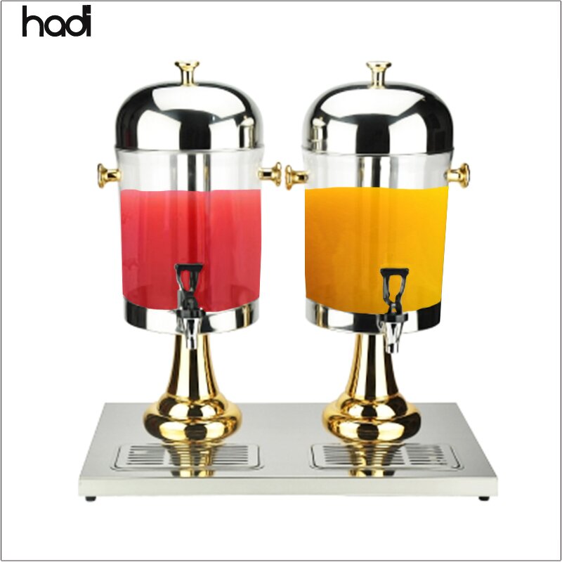Beverage Dispenser Manufacturer - Golden Double Tanks Hot Cold Acrylic