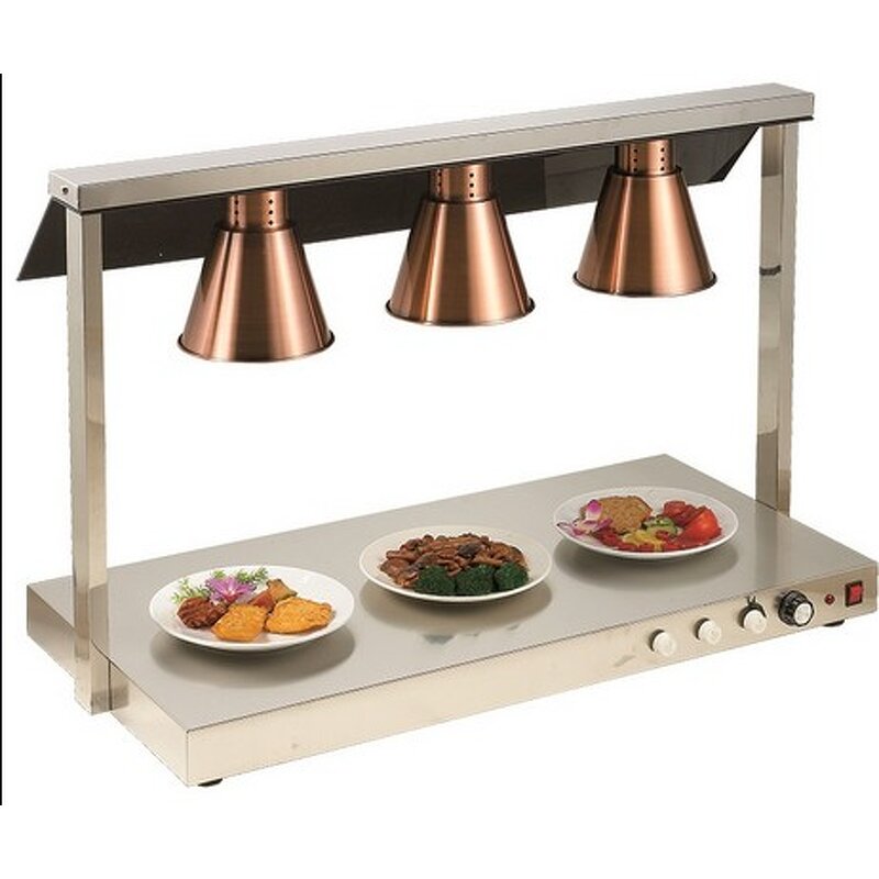 Food Warmer Lamp Manufacturer - Stainless Steel 4 Tanks Station Heat Lamp