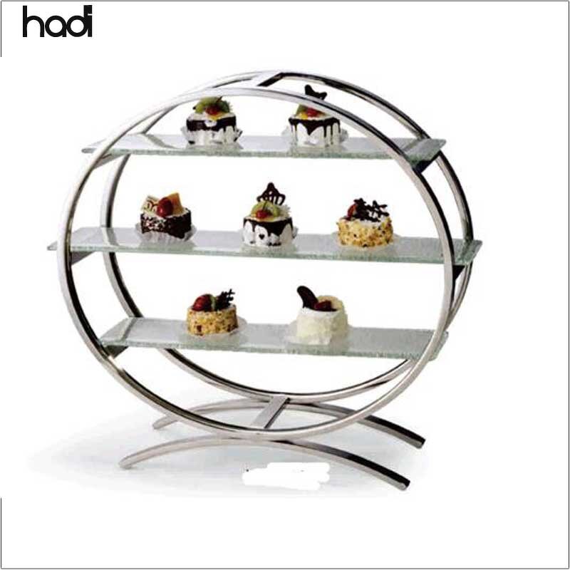 Buffet Display Stand Manufacturer - Wedding Food Rack with Red Tray