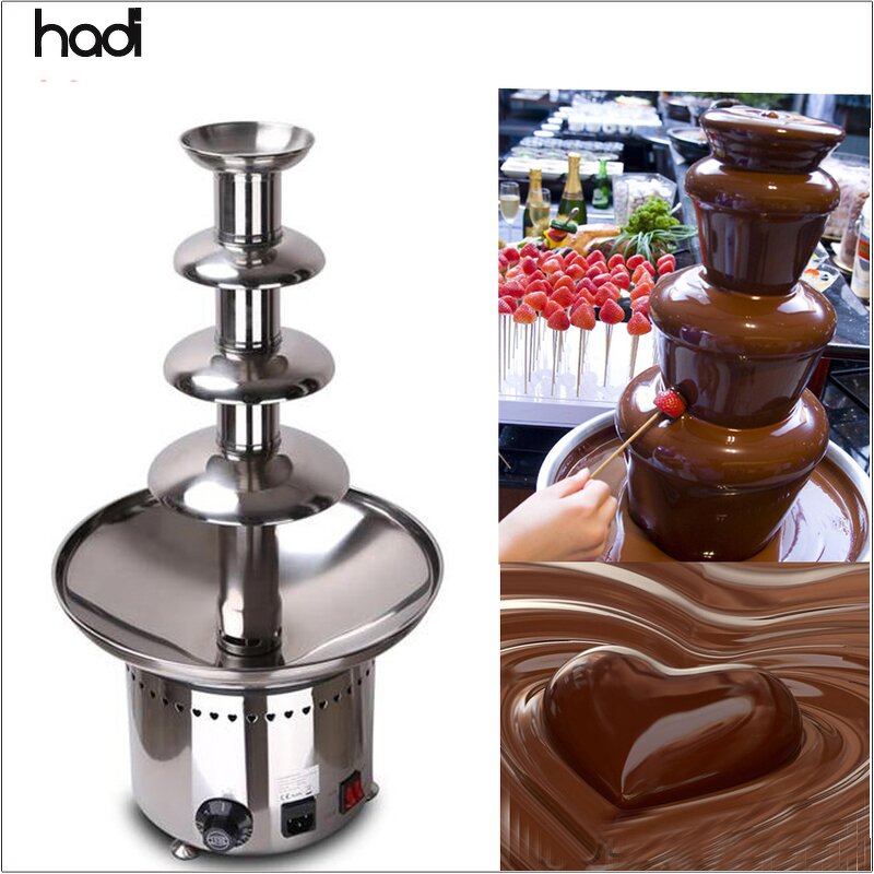 Chocolate Fountain Manufacturer - Luxury 4 Tier Stainless Steel Fountain