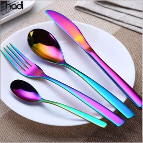 Flatware Set Manufacturer - High Quality Iridescent Stainless Steel