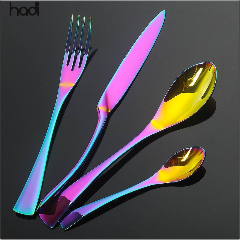 Flatware Set Manufacturer - High Quality Iridescent Stainless Steel