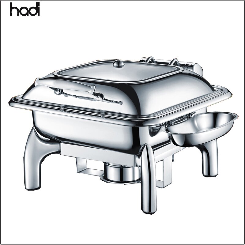 Chafing Dish Manufacturer - Luxury Modern Roll Top Glass Lid Serving