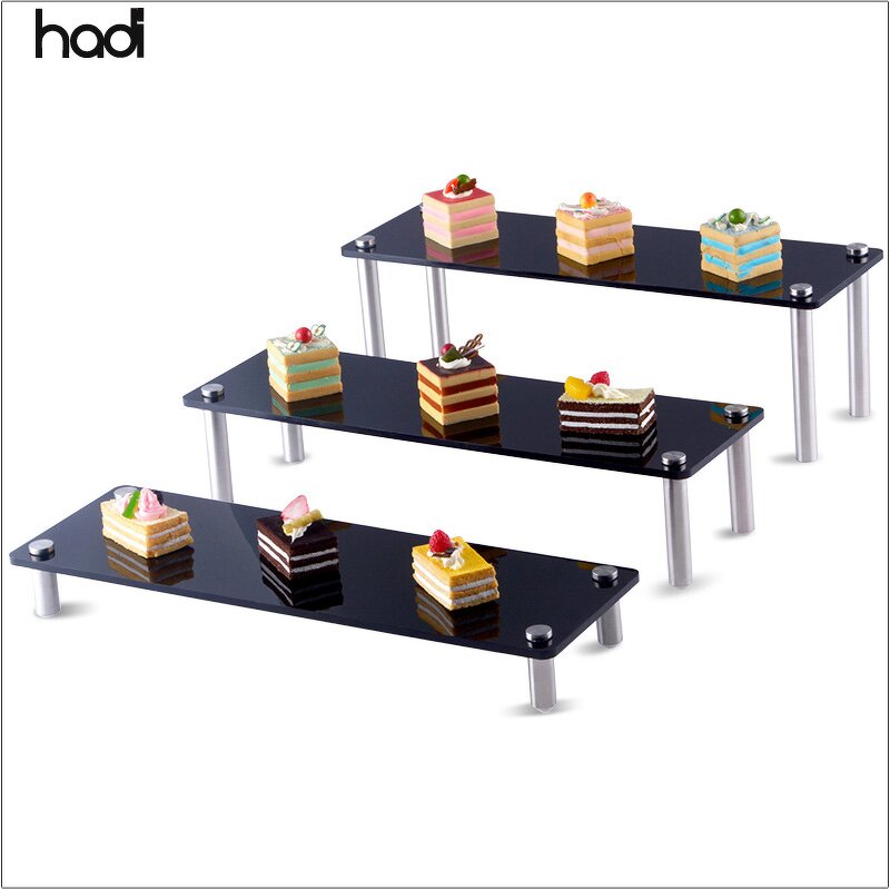 Buffet Stand Manufacturer - Glass Elevation 3 Tier High Tea Stand