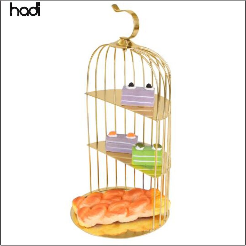 Dessert Display Stand Manufacturer - Fancy Stainless Steel Bird Cage
