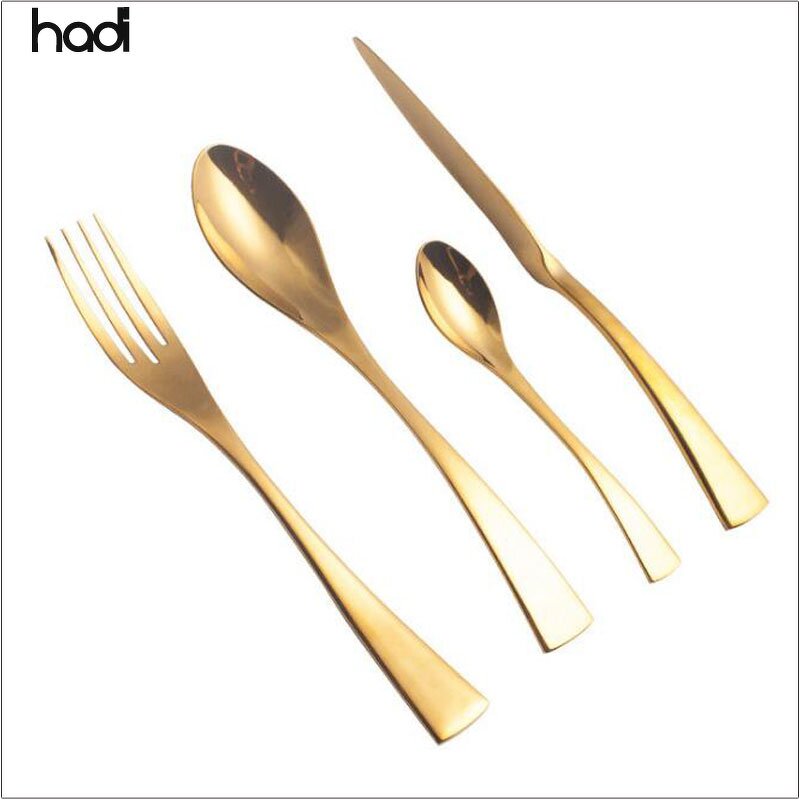 Cutlery Set Manufacturer - Free Customized Logo Gold Stainless Steel