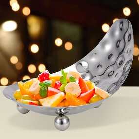 Fruit Stand Bowl Manufacturer - 304 SS Hammered Luxury Arabic Holder