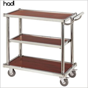 Serving Trolley Manufacturer - 3 Tier Luxury Wooden Food Tea Trolley