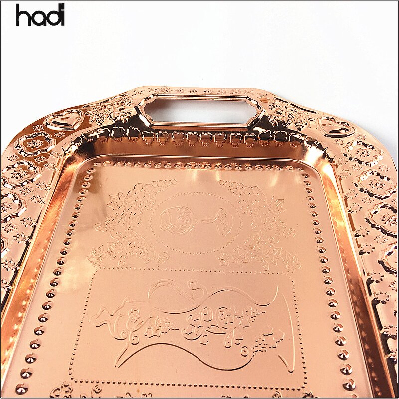 Serving Tray Manufacturer - Wholesale Copper Rose Gold Elegant Tray