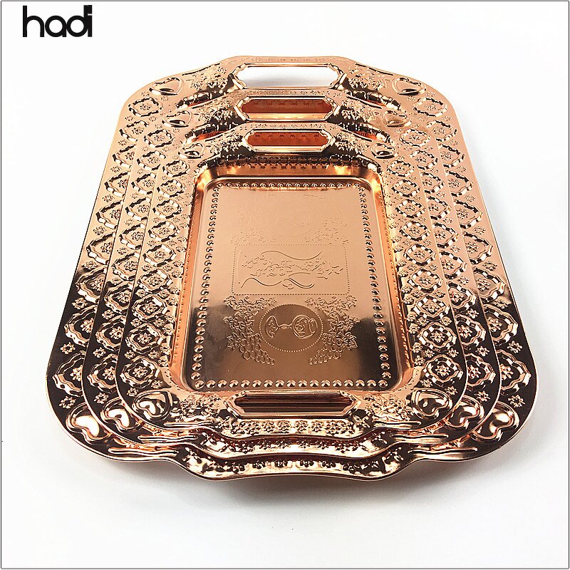 Serving Tray Manufacturer - Wholesale Copper Rose Gold Elegant Tray