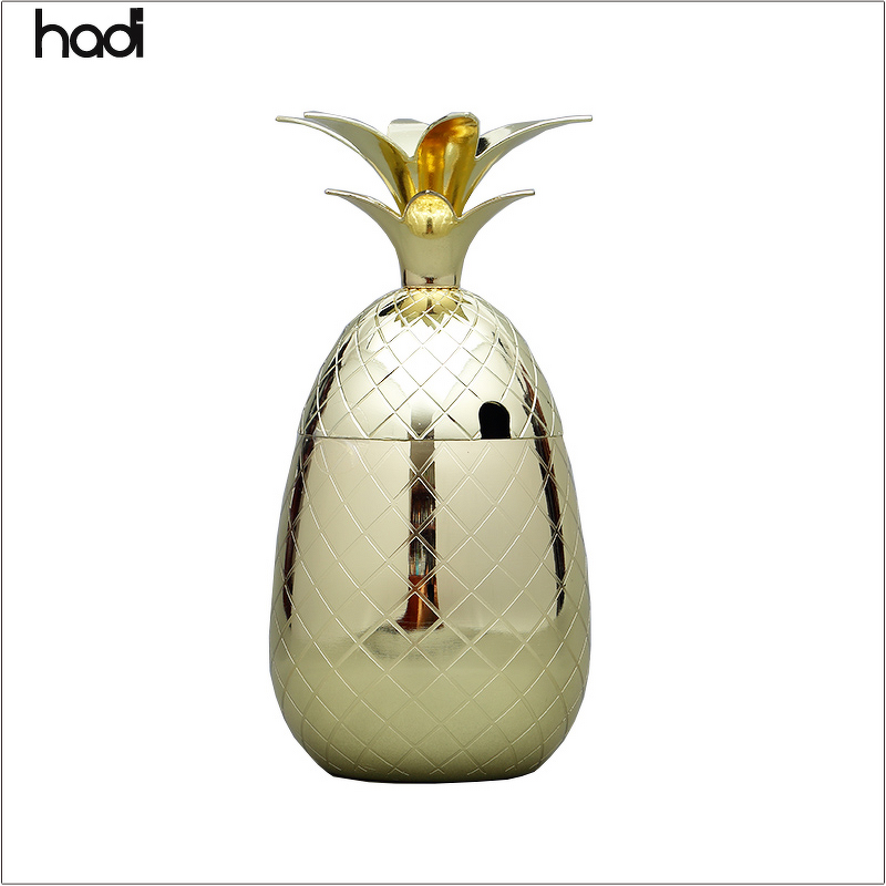 Pineapple Tumbler Manufacturer - HADI Factory Direct Bronze with Lid