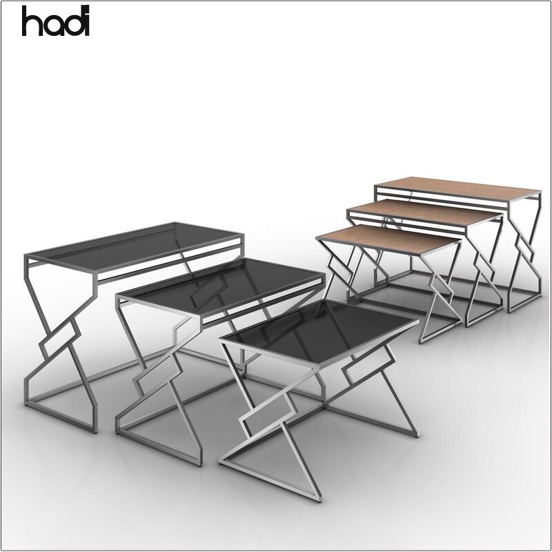 Buffet Table Manufacturer - HADI Rectangular Mirrored Tempered Glass