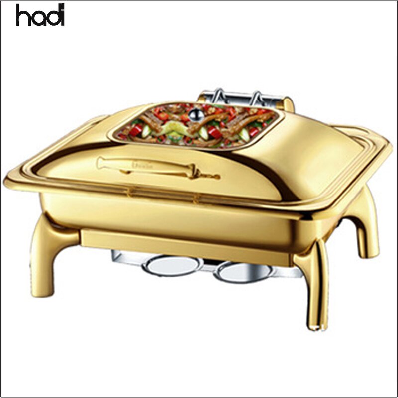 Chafing Dish Manufacturer - High Quality Polishing Stainless Gold Set