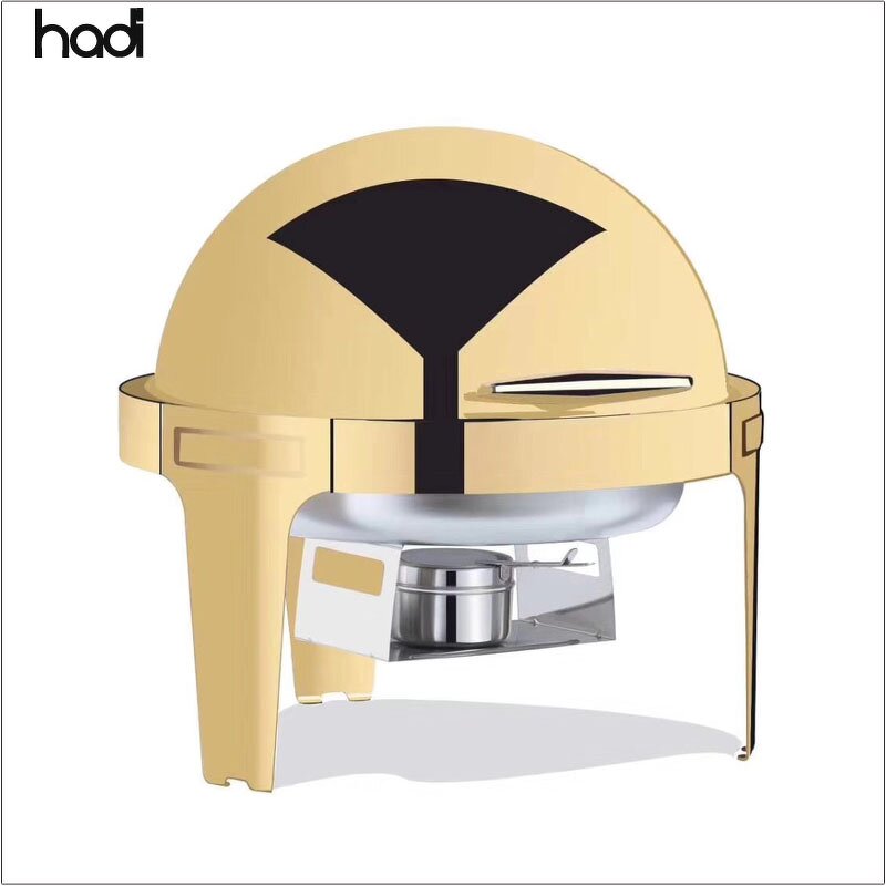 Chafing Dish Manufacturer - Hotels Gold Chaffing with Roll Top Fuel
