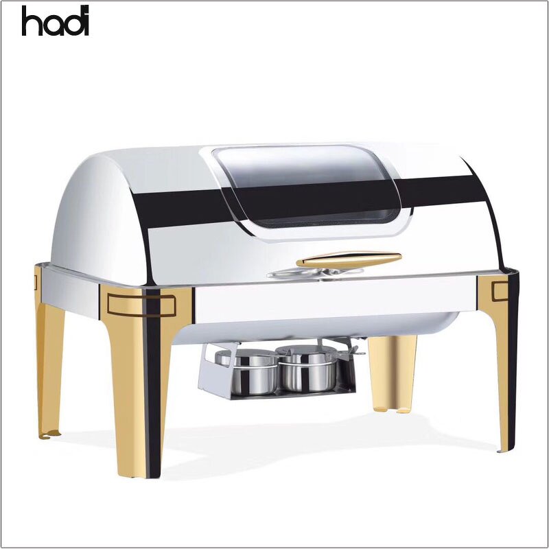 Chafing Dish Manufacturer - Hotels Gold Chaffing with Roll Top Fuel