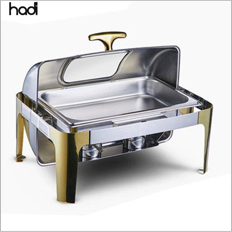 Chafing Dish Manufacturer - Gold 9L Rectangular Stainless Steel Chafer